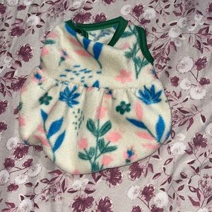 Pet floral fleece dress NWOT